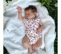 RXDOLL 20 Pulgadas 50 cm anatomía Correcta bebé renacido Realista muñeca Cuerpo Suave Silicona Vinilo Dormido niña Hecha a Mano Regalo de Juguete Impermeable Beibei recién Nacido de la Vida Real