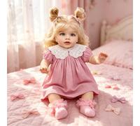 RXDOLL 26 Pulgadas Muñecas Reborn Realistics Niña Pippa,Gran Tamaño Bebé Reborn Realista con Cuerpo de Tela Suave, Muñecas Hechas a Mano con Peso, Cumpleaños para Niños