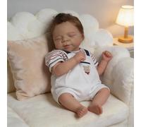 RXDOLL Asleep Reborn - Muñecas de bebé realistas de 18 pulgadas, muñecas de vinilo realistas con extremidades de tela, muñecas de silicona de aspecto real con cabello enraizado a mano para niñas y