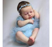 RXDOLL Asleep Reborn - Muñecas de silicona de cuerpo completo de vinilo para niña, muñeca realista de 20 pulgadas, muñeca recién nacida anatómicamente correcta, muñecas de bebé realistas que se ven de