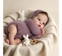 RXDOLL Muñeca de bebé Reborn de 17 pulgadas de silicona de cuerpo completo de vinilo de niña Elijah, muñeca recién nacida realista hecha a mano con cabello enraizado, regalos de cumpleaños para niños