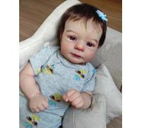 RXDOLL Muñeca de bebé Reborn de aspecto real, de silicona de cuerpo completo, muñeca de bebé de silicona realista de 19 pulgadas, juguete de regalo realista para recién nacido con accesorio para niños