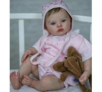 RXDOLL Muñeca de bebé recién nacida realista de silicona de 18 pulgadas, cuerpo de vinilo suave con peso, muñecas de bebé de la vida real para niños, regalos de cumpleaños y Navidad