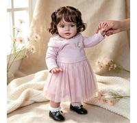 RXDOLL Muñeca Reborn Bebé Niña de 26 Pulgadas, Muñecas Reborn de Bebé Realistas de Gran Tamaño con Cuerpo de Tela Suave, Muñeca Reborn Hecha a Mano y Ponderada con Cabello Plantado a Mano