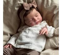 RXDOLL Muñecas de bebé durmiendo Reborn de silicona de cuerpo completo de 20 pulgadas, muñeca realista de bebé que se ve real de silicona completa, juguetes anatómicamente correctos para niñas de 3