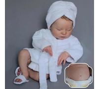 RXDOLL Muñecas de bebé durmiendo Reborn de silicona de cuerpo completo de 20 pulgadas realistas para niña recién nacida, muñecas de bebé anatómicamente correctas que parecen reales de silicona para