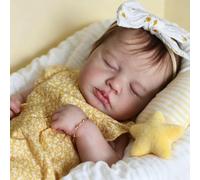 RXDOLL Muñecas de bebé durmiendo Reborn de silicona de cuerpo completo de vinilo de 20 pulgadas, muñeca realista recién nacida que se ve bebé real, muñecas de bebé anatómicamente correctas, regalo