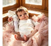 RXDOLL Muñecas de bebé realistas de silicona de cuerpo completo de vinilo de 19 pulgadas, muñeca de bebé recién nacida que se ve real y realista, impermeable, con cabello enraizado, regalos para niños