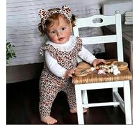 RXDOLL Muñecas de bebé Reborn de gran tamaño de 26 pulgadas, cuerpo de tela de vinilo suave, realista, muñecas recién nacidas, ojos abiertos, juego de regalo para niños a partir de 3 años