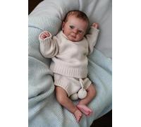 RXDOLL Muñecas de bebé Reborn realistas de 19 pulgadas de silicona de cuerpo completo de vinilo, muñeca realista recién nacida, muñecas de bebé de silicona completa anatómicamente correctas para niños