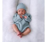 RXDOLL Muñecas de bebé Reborn realistas de 43.2 cm de silicona de cuerpo completo con ojos de niño abiertos, muñecas Reborn de silicona completa, muñeca realista lavable para niños de 3 años en