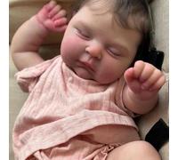 RXDOLL Muñecas de bebé recién nacidas de 50 cm, muñecas realistas de bebé recién nacido que se ven de tamaño real, muñeca recién nacida de vinilo de silicona con cuerpo de tela suave