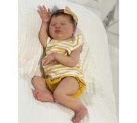 RXDOLL Muñecas de bebé recién nacidas de silicona de cuerpo completo de 20 pulgadas, muñeca realista para recién nacida, impermeable, muñecas de bebé realistas que se ven de silicona real, juguete de