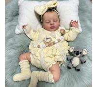 RXDOLL Muñecas de bebé recién nacidas realistas de 19 pulgadas, muñeca recién nacida de tela de vinilo suave, muñecas de bebé realistas que se ven de silicona real con kit de alimentación para niños a