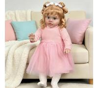 RXDOLL - Muñecas realistas de 26 pulgadas, 66 cm, pipa de bebé reborn realista, cuerpo de tela de vinilo suave, muñecas de bebé de la vida real, piel 3D, realista para niños y coleccionistas