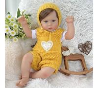 RXDOLL Muñecas realistas de bebé Reborn con ojos abiertos de 20 pulgadas, cuerpo de tela suave, muñecas de bebé realistas que se ven de silicona real, muñeca infantil con venas realistas