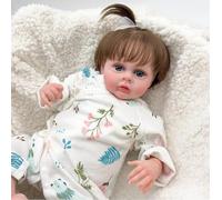 RXDOLL Muñecas realistas de bebé Reborn con ojos abiertos, muñeca recién nacida realista de tela suave con peso corporal que se ven de silicona real, muñeca hecha a mano, regalo para niños