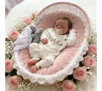 RXDOLL Muñecas realistas de bebé Reborn de silicona de cuerpo completo de 18 pulgadas, niña recién nacida realista con cabello enraizado, muñecas de bebé anatómicamente correctas, juguete lavable para