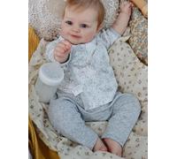 RXDOLL Muñecas realistas de bebé Reborn para niña, muñecas realistas de 24 pulgadas, muñeca recién nacida, cuerpo de tela de vinilo suave, muñeca de bebé de aspecto real para niños a partir de 3 años