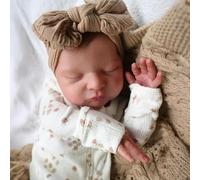 RXDOLL Muñecas realistas de bebé recién nacido de 20 pulgadas, cuerpo de tela, extremidades de vinilo suave, muñeca de bebé de la vida real con accesorios completos, regalos para niños a partir de 3
