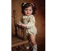 RXDOLL Muñecas realistas de gran tamaño para niña Pippa, muñecas recién nacidas realistas de 26 pulgadas con tela de vinilo suave, ojos corporales, cabello con raíces abiertas, regalos de cumpleaños