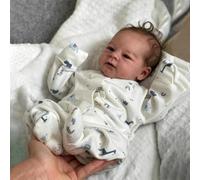 RXDOLL Muñecas realistas de silicona de cuerpo completo para niña recién nacida, muñecas de bebé realistas de vinilo suave de 17 pulgadas que se ven de aspecto real, muñeca de bebé de silicona