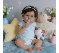 RXDOLL Muñecas realistas de vinilo de cuerpo completo de 20 pulgadas, muñeca de bebé recién nacida de silicona suave para bebé niña de la vida real, muñecas realistas para niños, regalos de cumpleaños