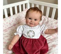 RXDOLL Muñecas realistas Reborn con cuerpo de tela de vinilo, 24 pulgadas, realista muñeca infantil que se ve real princesa recién nacida con cabello enraizado a mano para niños y niñas