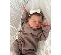 RXDOLL Muñecas realistas Reborn de 50 cm Cuerpo de Tela Suave Bebés recién Nacidos con Peso Que Duermen con Juguetes para alimentarlos Regalo de cumpleaños o Navidad para niños a Partir de 3 años