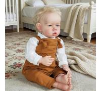 RXDOLL Muñecas realistas Reborn de gran tamaño, 28 pulgadas, cuerpo de tela de vinilo suave, muñeca de bebé realista con cabello rubio, muñeca recién nacida de silicona de aspecto real con peso para