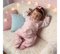 RXDOLL Muñecas realistas Reborn de silicona de cuerpo completo de vinilo para niña, muñeca recién nacida realista de 20 pulgadas que se ve muñeca de bebé de la vida real con peso dormido de silicona