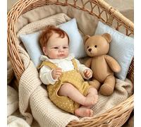 RXDOLL Muñecas realistas Reborn de silicona de cuerpo completo, muñeca de bebé recién nacida realista de 17 pulgadas, muñeca de vinilo suave con kit de alimentación, juego de regalo para niños a