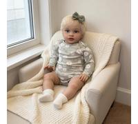 RXDOLL Muñecas Reborn Pippa de gran tamaño, muñecas Reborn de 26 pulgadas, pelo rubio, muñecas realistas de bebé Reborn con peso, juego de cuerpo de tela para regalo para niños