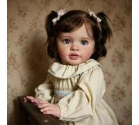 RXDOLL Muñecas Reborn Realistas de 26 Pulgadas para Niña Pippa, Muñeca Recién Nacida con Cuerpo de Tela de Vinilo Suave, Ojos Abiertos y Cabello Implantado, Regalos de Cumpleaños para Niños
