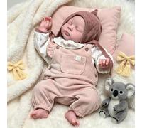 RXDOLL Real Life Reborn - Muñecas de bebé recién nacido, realista, posable, cuerpo de vinilo suave y tela con kit de alimentación, juego de regalo para niños a partir de 3 años