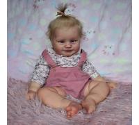 RXDOLL Reborn Baby Dolls, muñeca de bebé realista con cuerpo de tela suave de 20 pulgadas con cabello enraizado y ojos abiertos, muñecas de bebé de la vida real para juegos y colección de niños