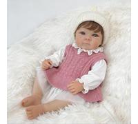 RXDOLL Reborn Baby Dolls - Muñeca de silicona de cuerpo completo de 18 pulgadas, muñeca realista de silicona completa, muñecas Reborn de la vida real, niña recién nacida anatómicamente correcta con