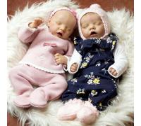 RXDOLL Reborn Baby Dolls - Muñeca de silicona de cuerpo completo de vinilo para niñas, muñeca realista de silicona completa de 18 pulgadas, muñeca de bebés durmientes, muñecas de gemelos recién