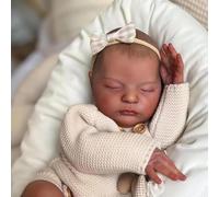 RXDOLL Reborn Baby Dolls - Muñeca realista de 20 pulgadas para dormir en la vida real, recién nacido, ojos cerrados, cuerpo de tela suave, cabeza de vinilo pintada a mano con accesorios para niños a