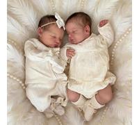 RXDOLL Reborn Baby Dolls - Muñecas de silicona de cuerpo completo de vinilo para niñas, muñecas de bebé realistas de 20 pulgadas que se ven recién nacidas reales, muñecas gemelas anatómicamente