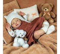 RXDOLL Reborn Baby Dolls - Muñecas realistas de bebé recién nacido de 19 pulgadas, cuerpo de tela de vinilo suave, muñecas renacidas realistas que se ven reales durmiendo, muñecas para niños, regalos
