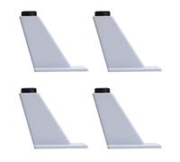 RXDP Patas de aluminio para muebles, sofá ajustable, mesa de centro, patas de gabinete, gran capacidad de carga, 4 piezas/Blanco / 80mm