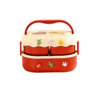 Rxgiasup 1. Fiambrera con compartimento aislado 1600 ml a prueba de fugas Bentos Contenedor para niños con doble capa aislante Fiambrera