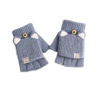 Rxgiasup 2 manoplas versátiles sin dedos para mujer, guantes de otoño al aire libre, oficina, trabajo, para otoño, invierno, viajes, viajes diarios, azul, Talla única
