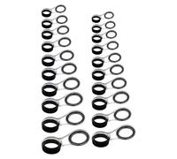 Rxgiasup 30/20/10 unidades de anillos de cerámica para caña de pescar, guías de cuerda para exteriores con varillas de alambre, anillos guía de acero inoxidable y cerámica