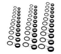 Rxgiasup 30/20/10 unidades de anillos de cerámica para caña de pescar, guías de cuerda para exteriores con varillas de alambre, anillos guía de acero inoxidable y cerámica