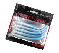 Rxgiasup 5 piezas señuelos de pesca blandos Swimbait 14 cm 6 3G señuelos artificiales señuelos Minnow para lucio agua salada natación suave