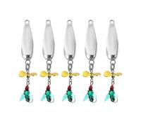 Rxgiasup 5 unidades de cebos para moscas, cucharas giratorias, cebos de lentejuelas, cebos con hélices, aparejos de pesca, accesorios de aparejos de pesca, varios colores