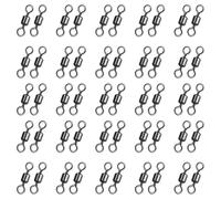 Rxgiasup 50 clavijas de pesca, conector de sedal de pesca, acero inoxidable, conectores de barril rodante, robusto, alta resistencia