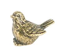 Rxgiasup Adorno de gorrión de latón macizo hecho a mano vintage antiguo pájaro miniatura figura cultural decoración para oficina escritorio coleccionable latón gorrión escritorio ornamento